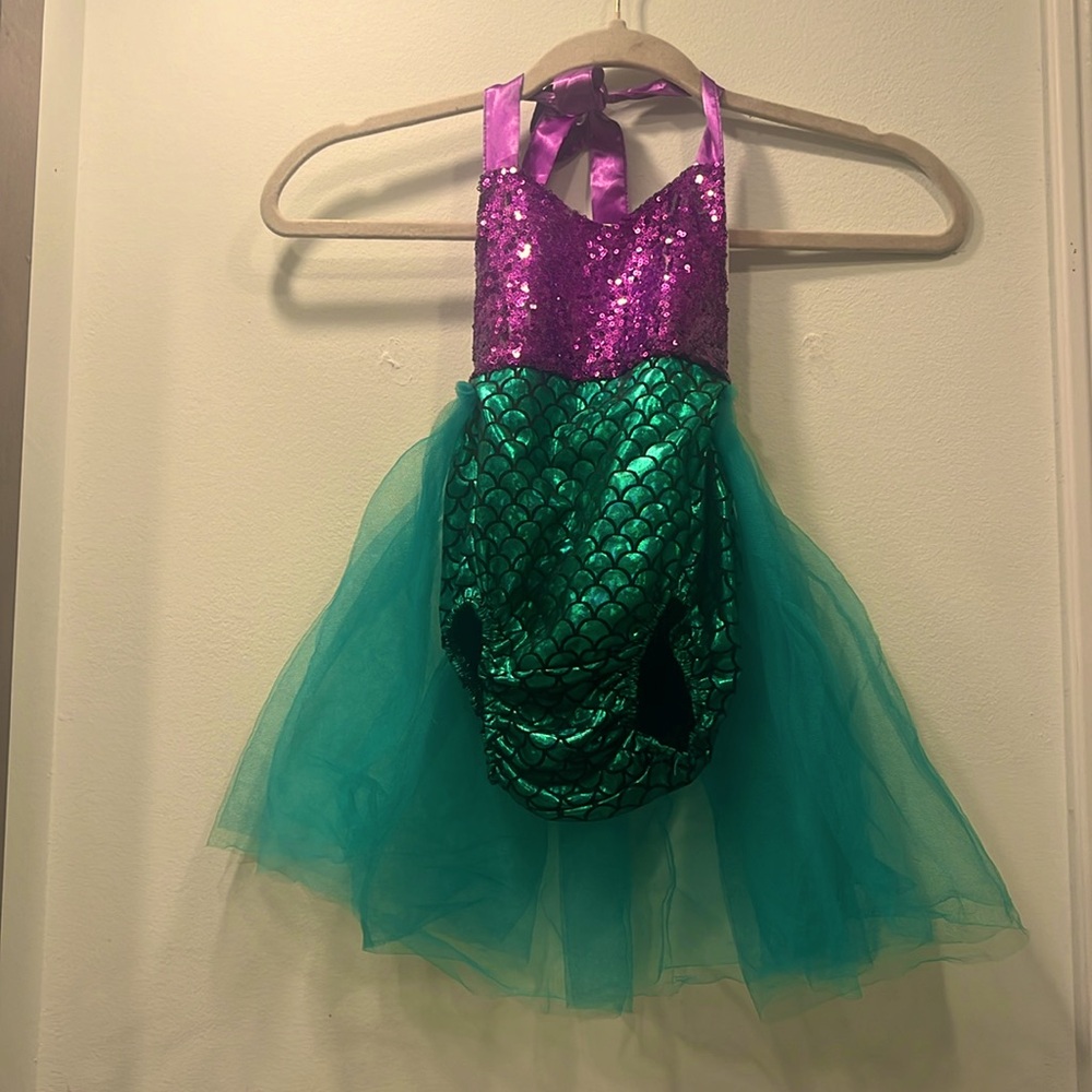 Baby Girl Sequins Little Mermaid Bodysuit Romper Jumpsuit